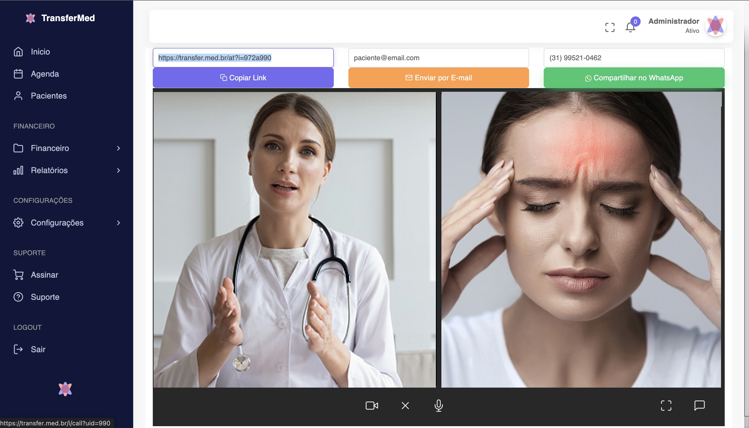 Transfermed software para clínicas 100% online. Tecnologia de ponta em sua clínica. Software para clínicas completo integrado com whatsapp para clínicas